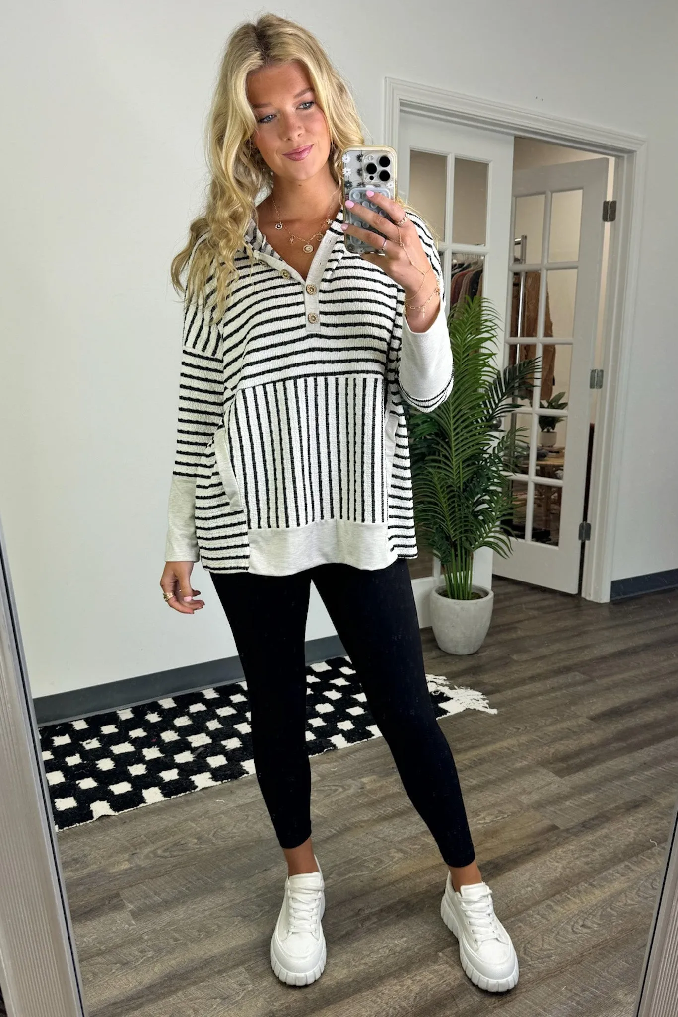 Margo Striped Hooded Pullover - FINAL SALE