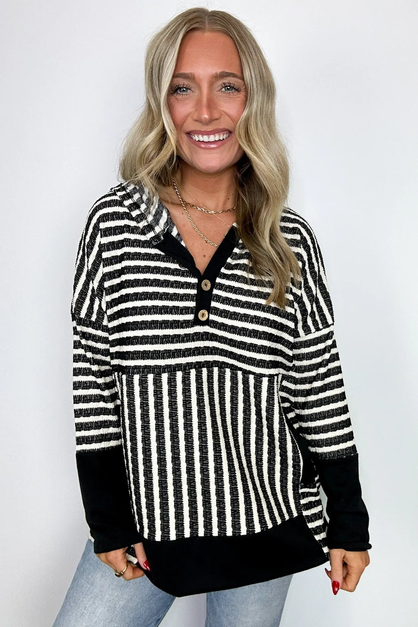 Margo Striped Hooded Pullover - FINAL SALE