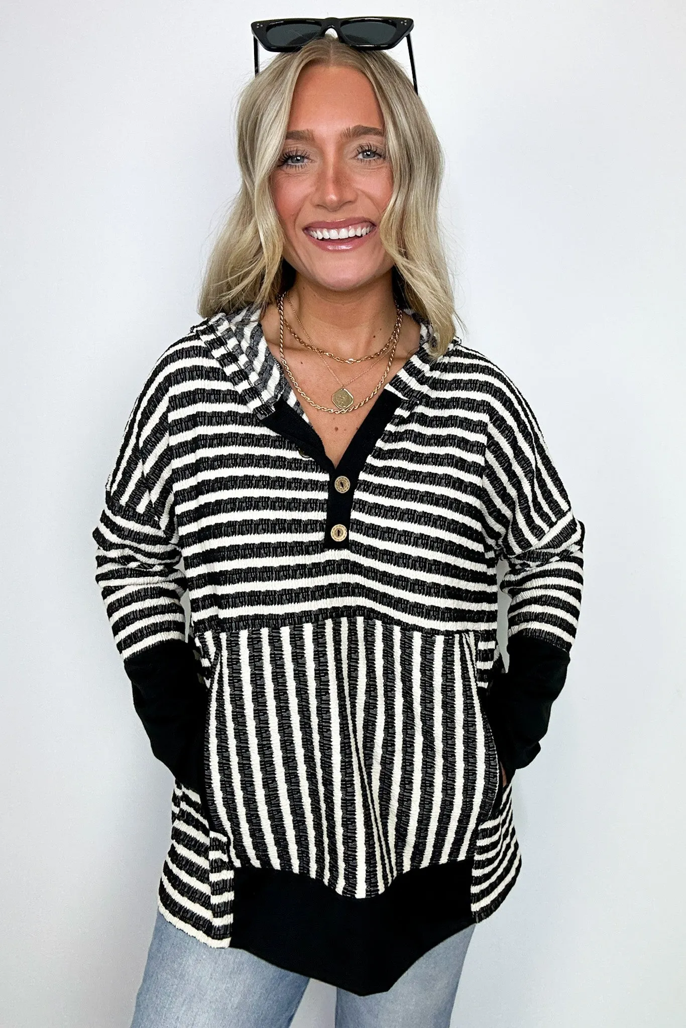 Margo Striped Hooded Pullover - FINAL SALE