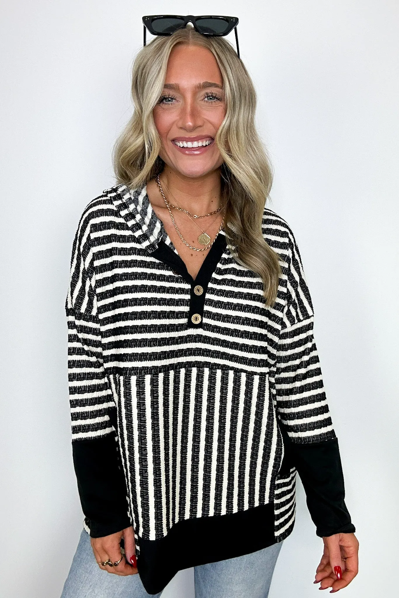 Margo Striped Hooded Pullover - FINAL SALE
