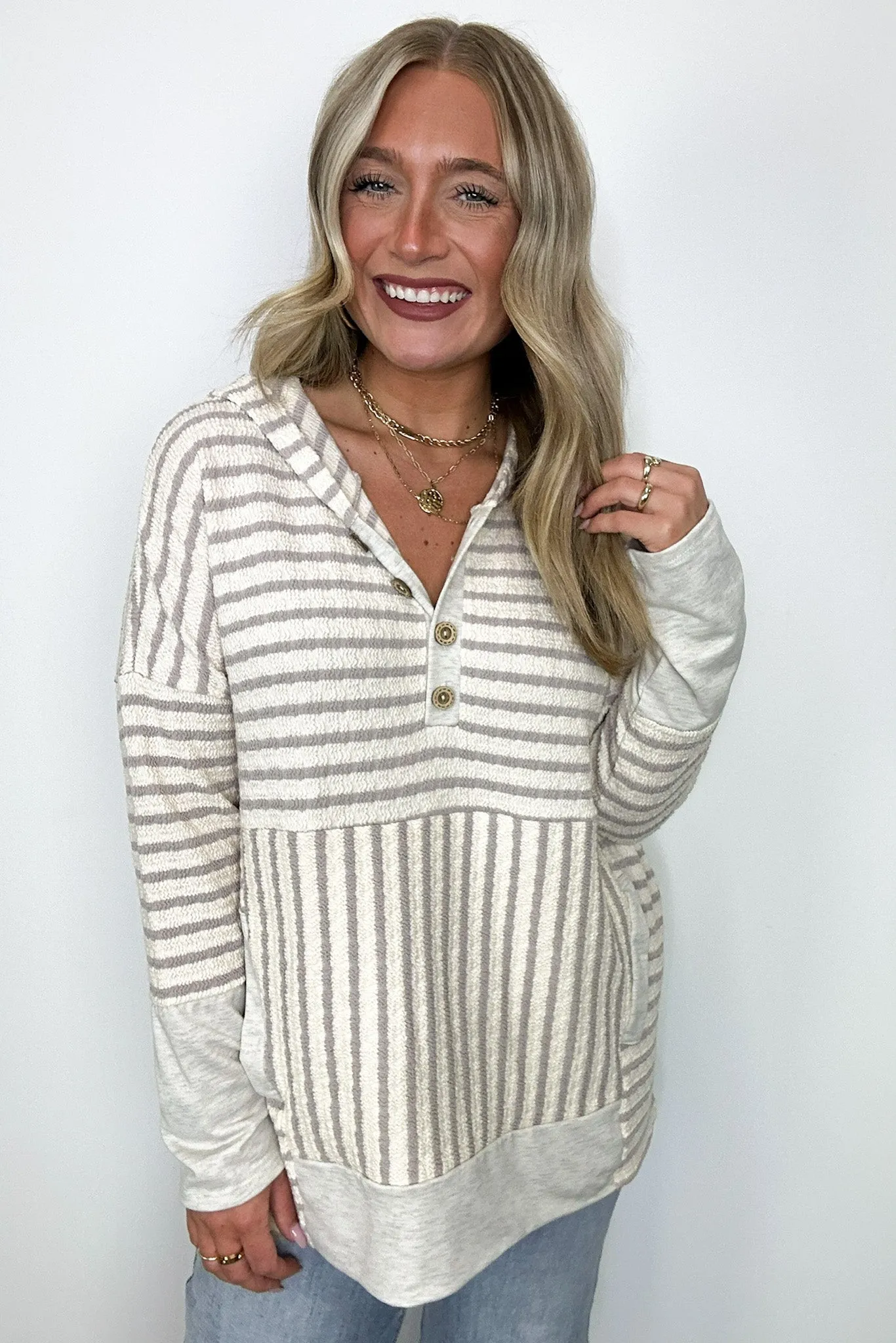 Margo Striped Hooded Pullover - FINAL SALE