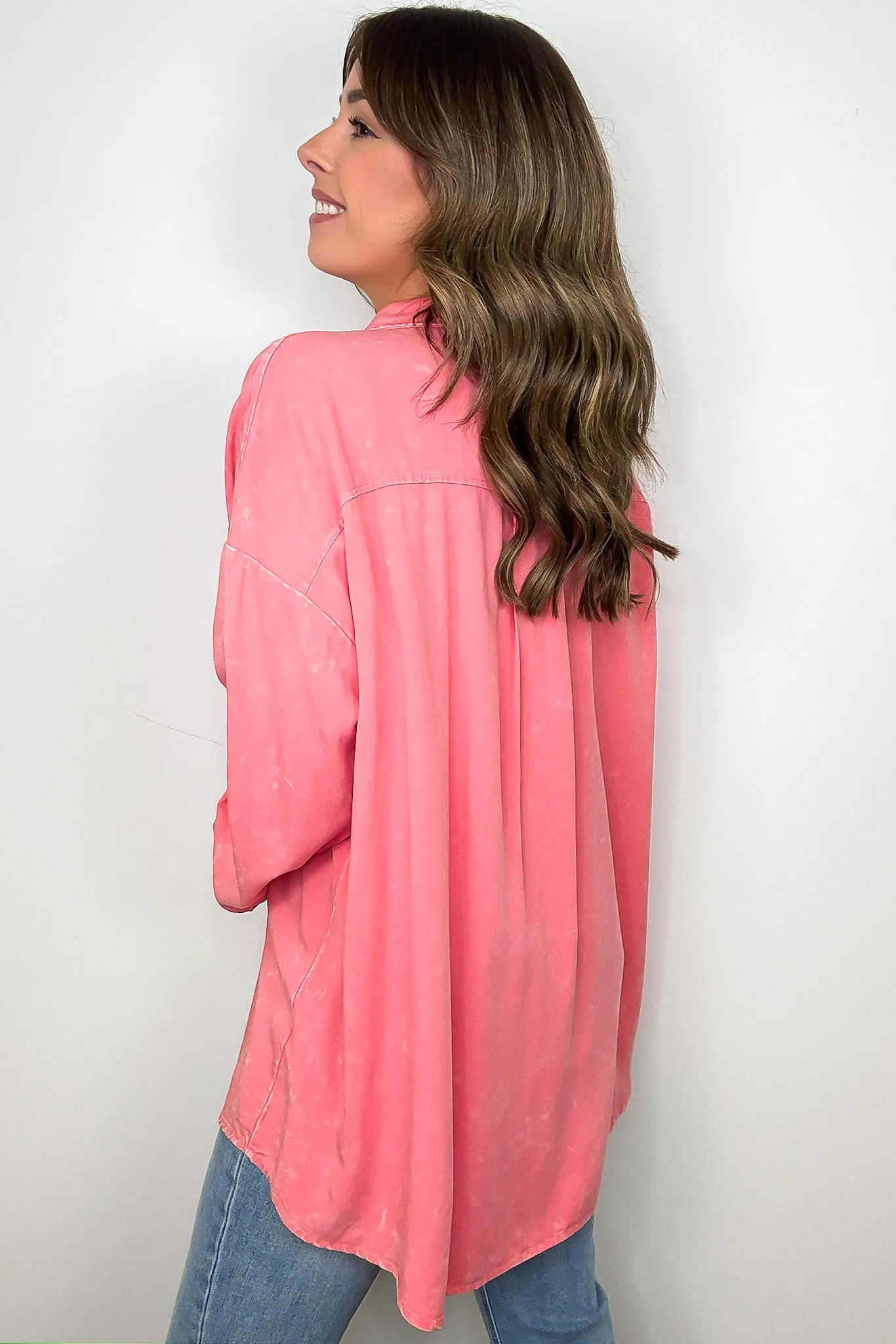 Margot Mineral Wash Button Down Top