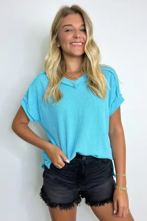 Maribeth Rib Knit Short Sleeve Top - BACK IN STOCK