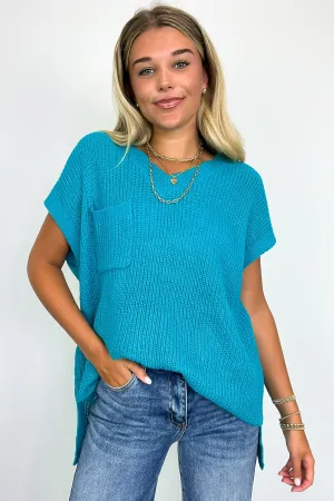 Marieka V-Neck Knit Pocket Top - FINAL SALE