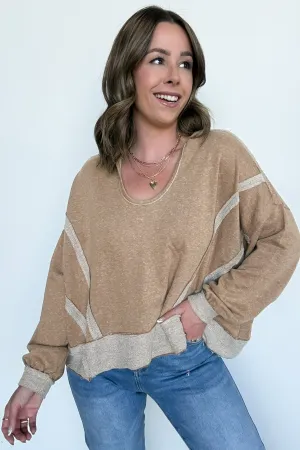 Marleigh Contrast Trim Relaxed Hooded Pullover - BACK IN STOCK
