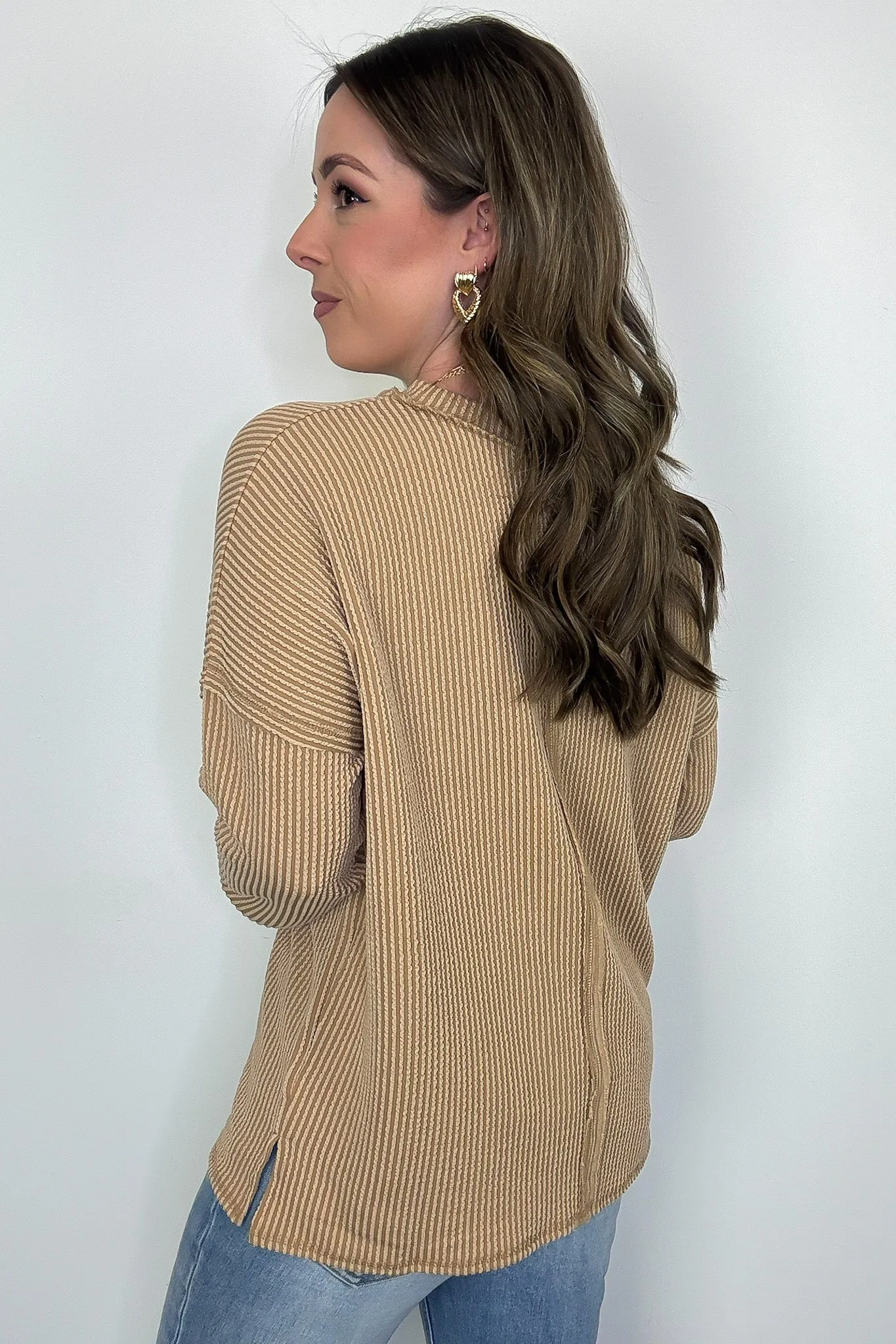 Maryanna Rib Knit Pocket Top