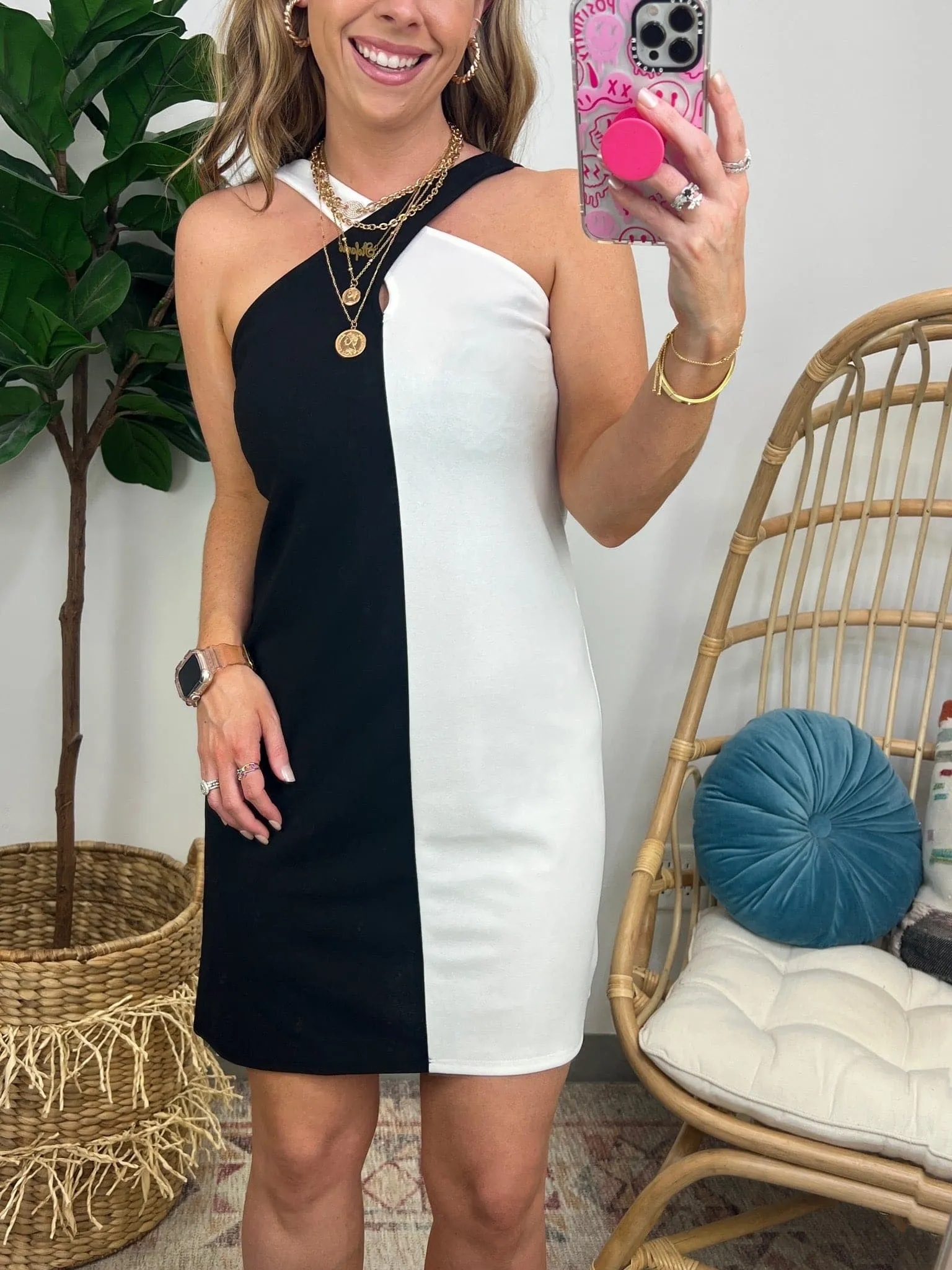 Meant to be Mod Color Block Criss Cross Dress - BACK IN STOCK