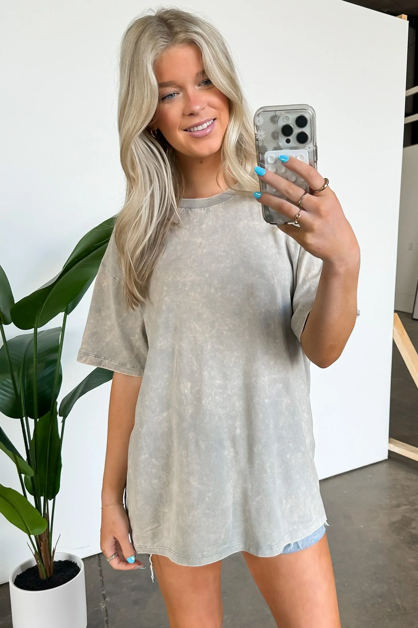 Melena Mineral Washed Relaxed Top - BACK IN STOCK