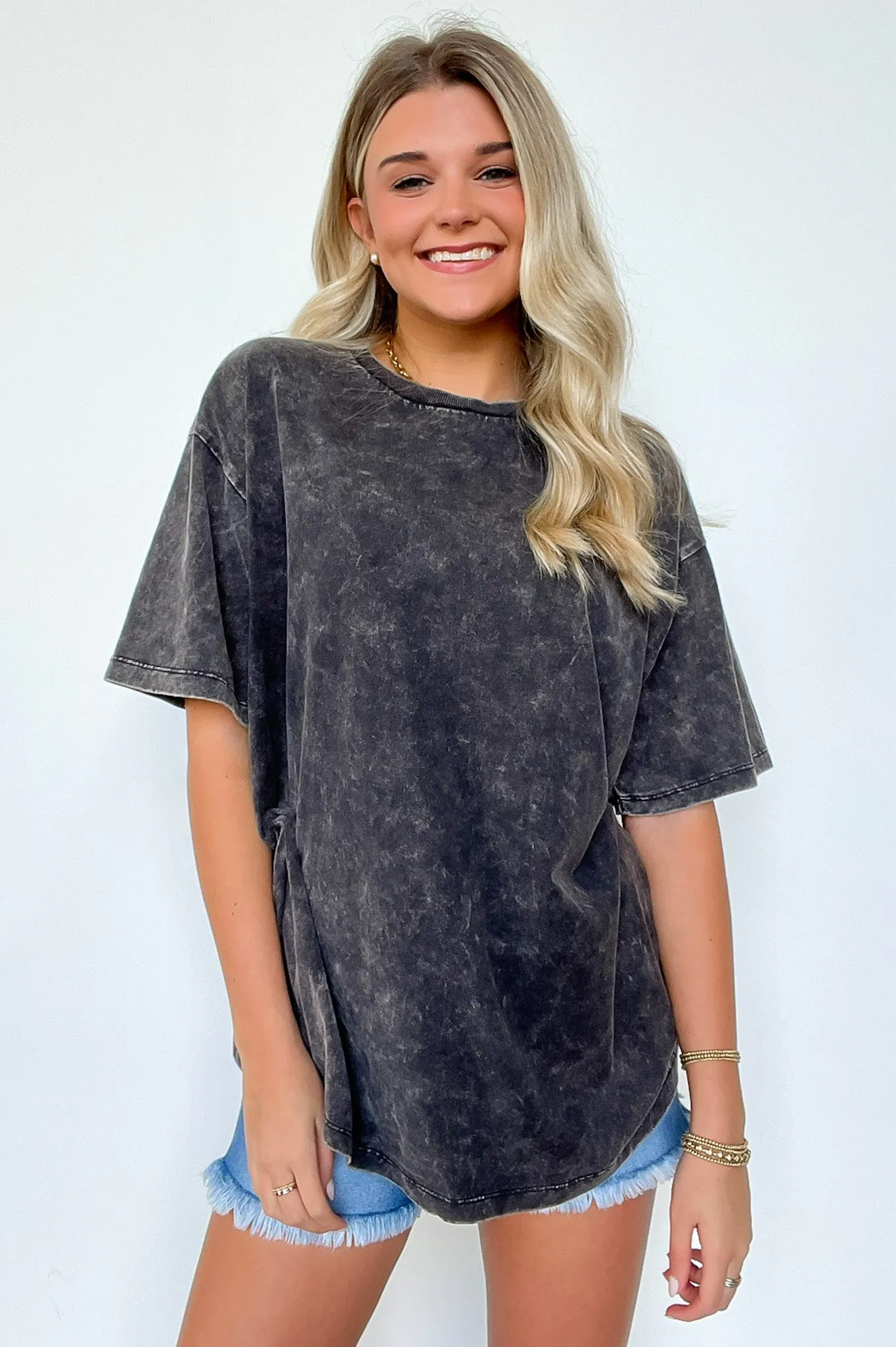 Melena Mineral Washed Relaxed Top - BACK IN STOCK