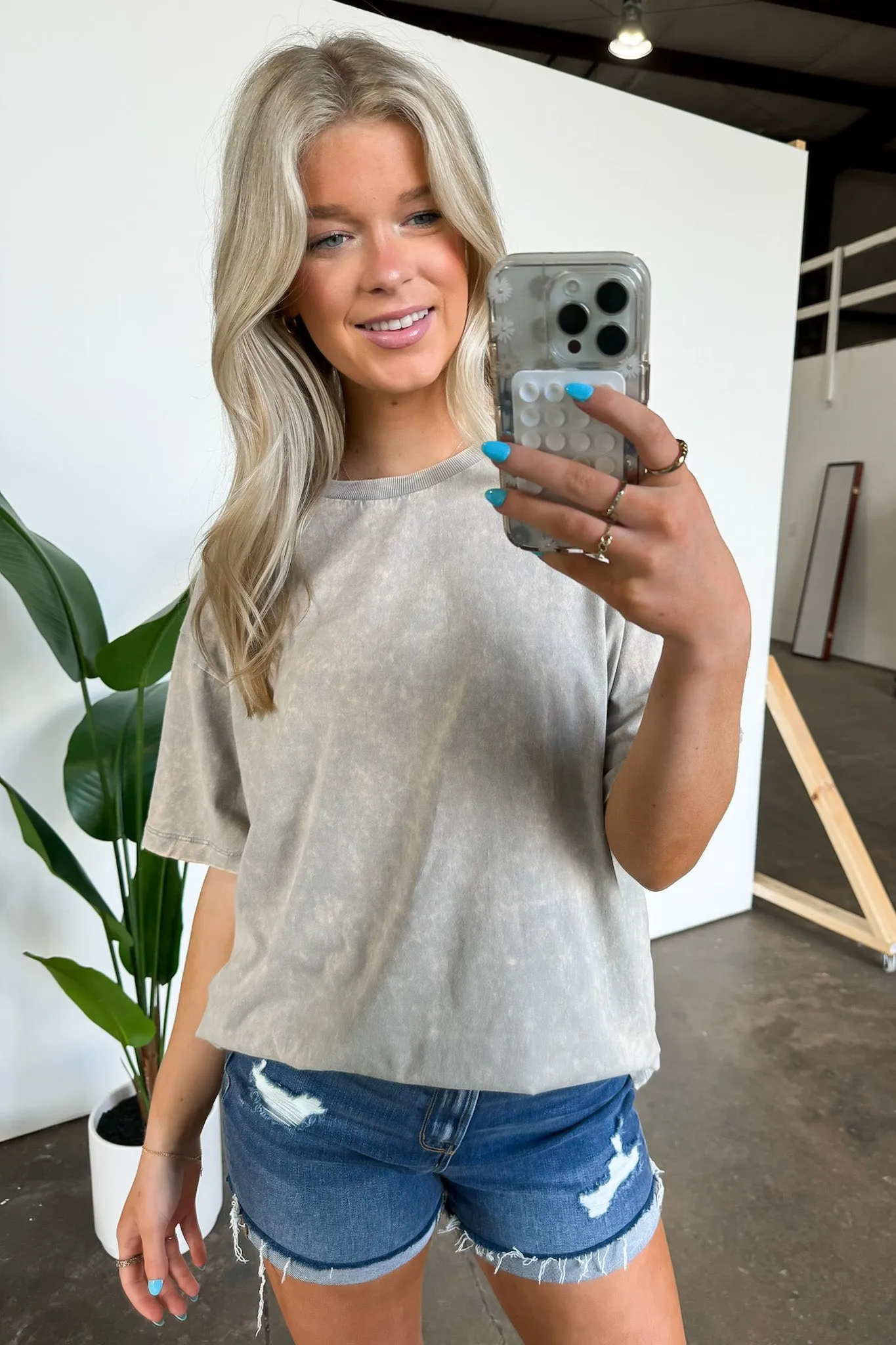 Melena Mineral Washed Relaxed Top - BACK IN STOCK