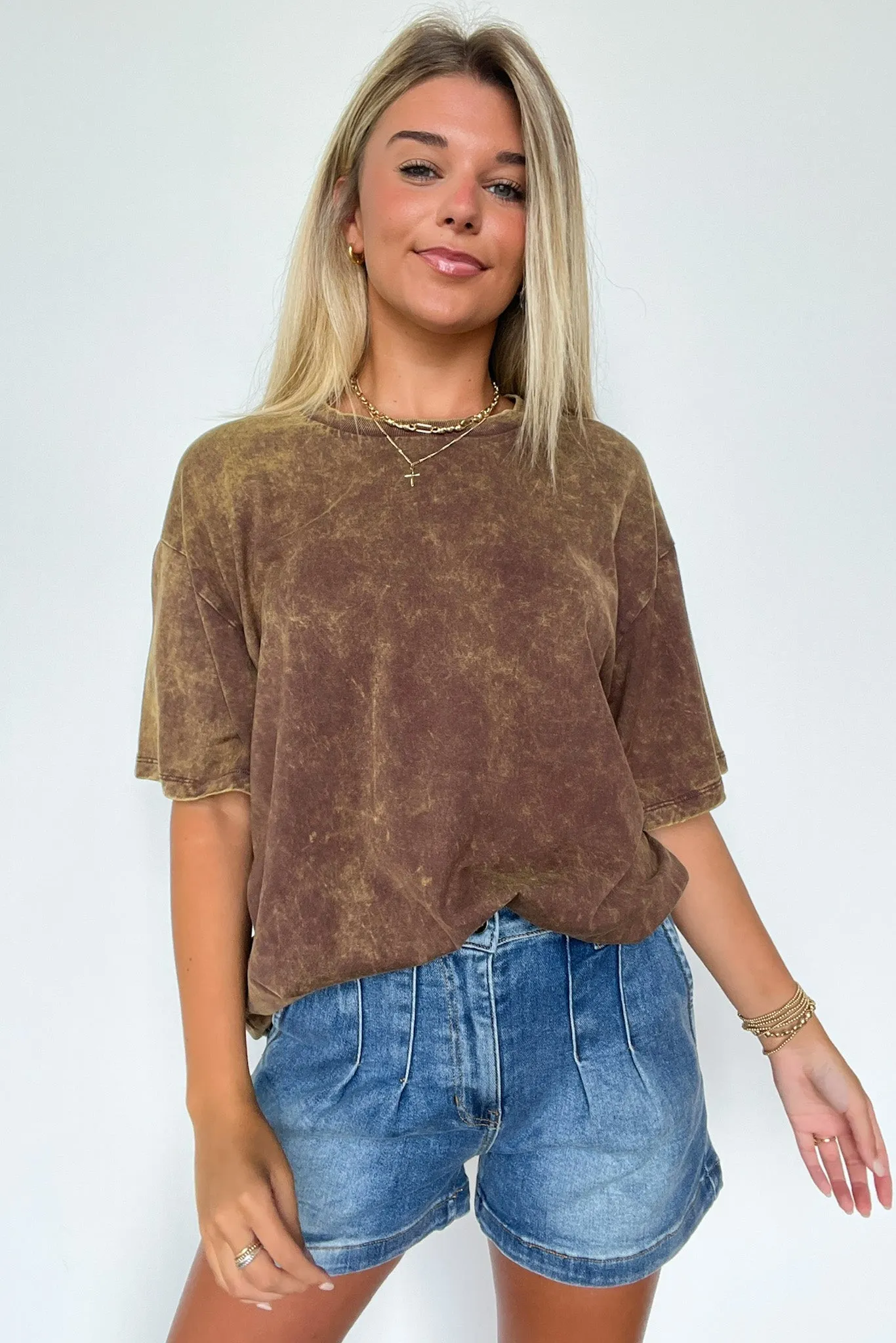 Melena Mineral Washed Relaxed Top - BACK IN STOCK