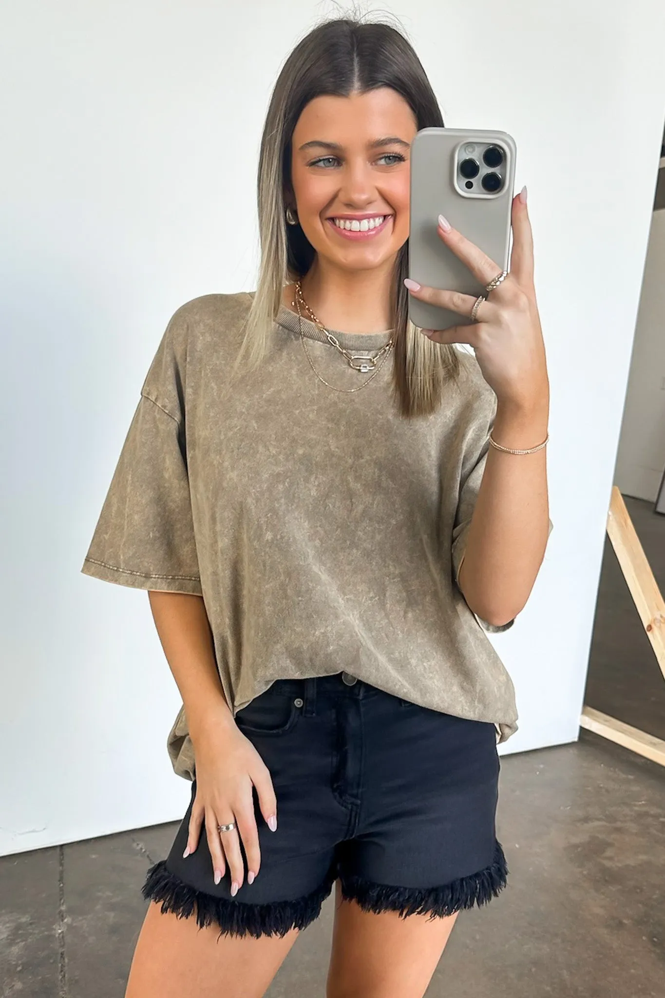 Melena Mineral Washed Relaxed Top - BACK IN STOCK