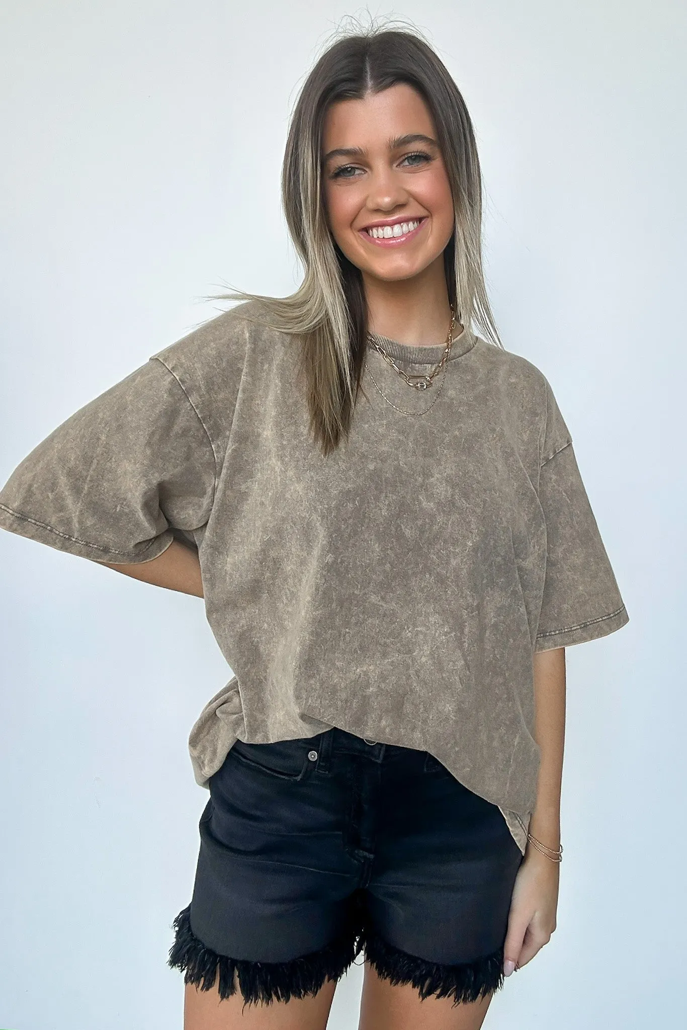 Melena Mineral Washed Relaxed Top - BACK IN STOCK