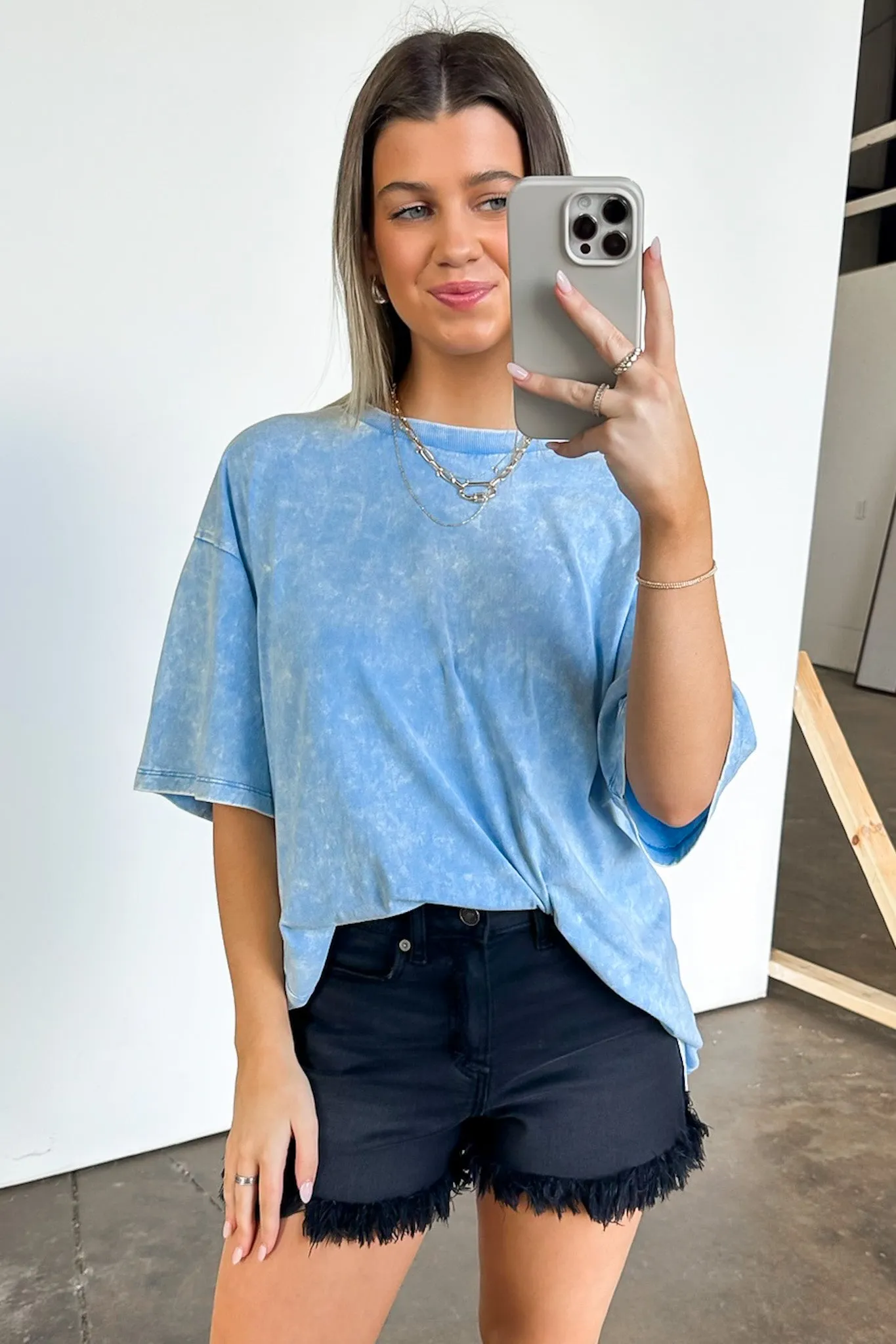 Melena Mineral Washed Relaxed Top - BACK IN STOCK