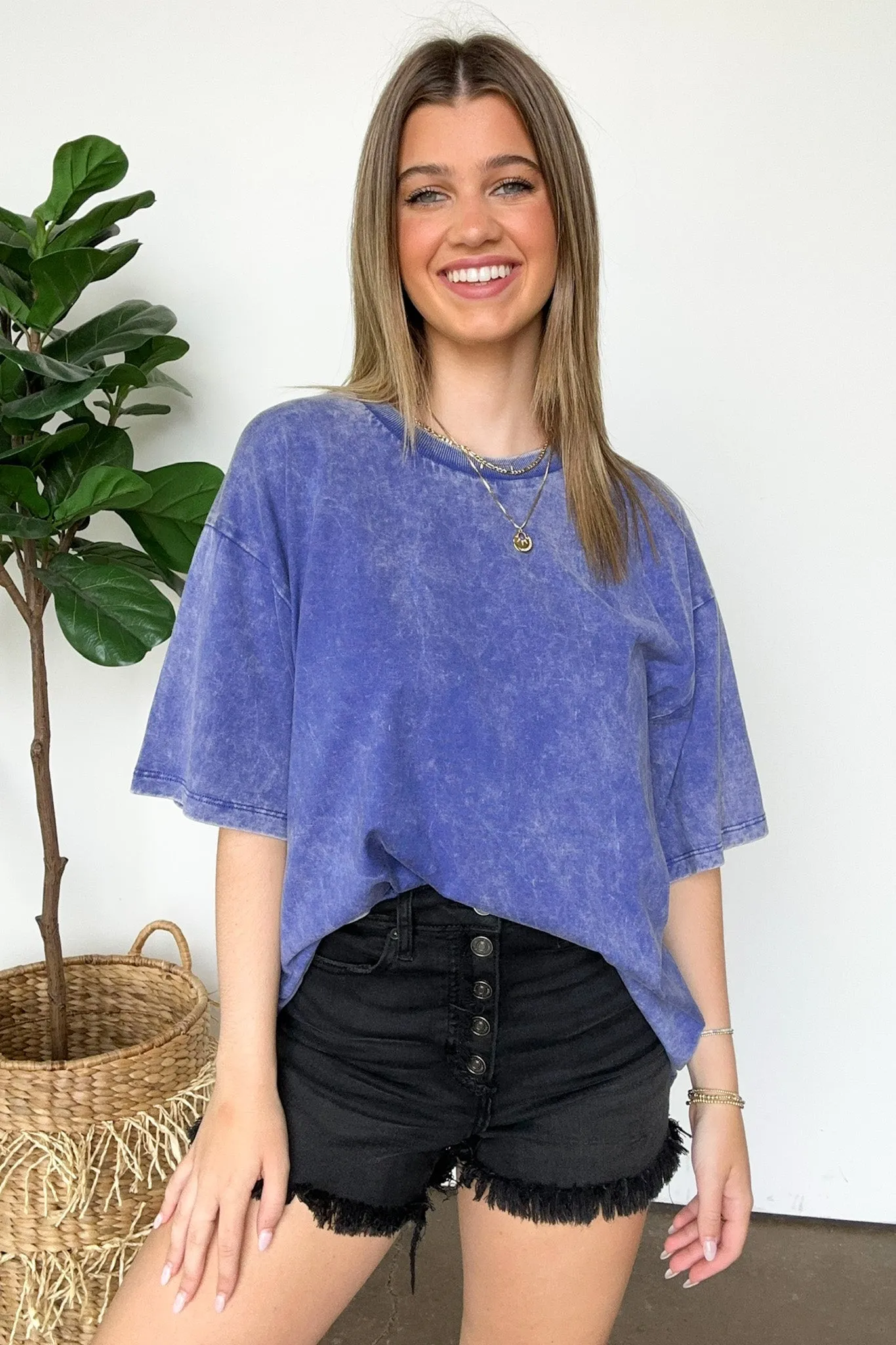 Melena Mineral Washed Relaxed Top - BACK IN STOCK