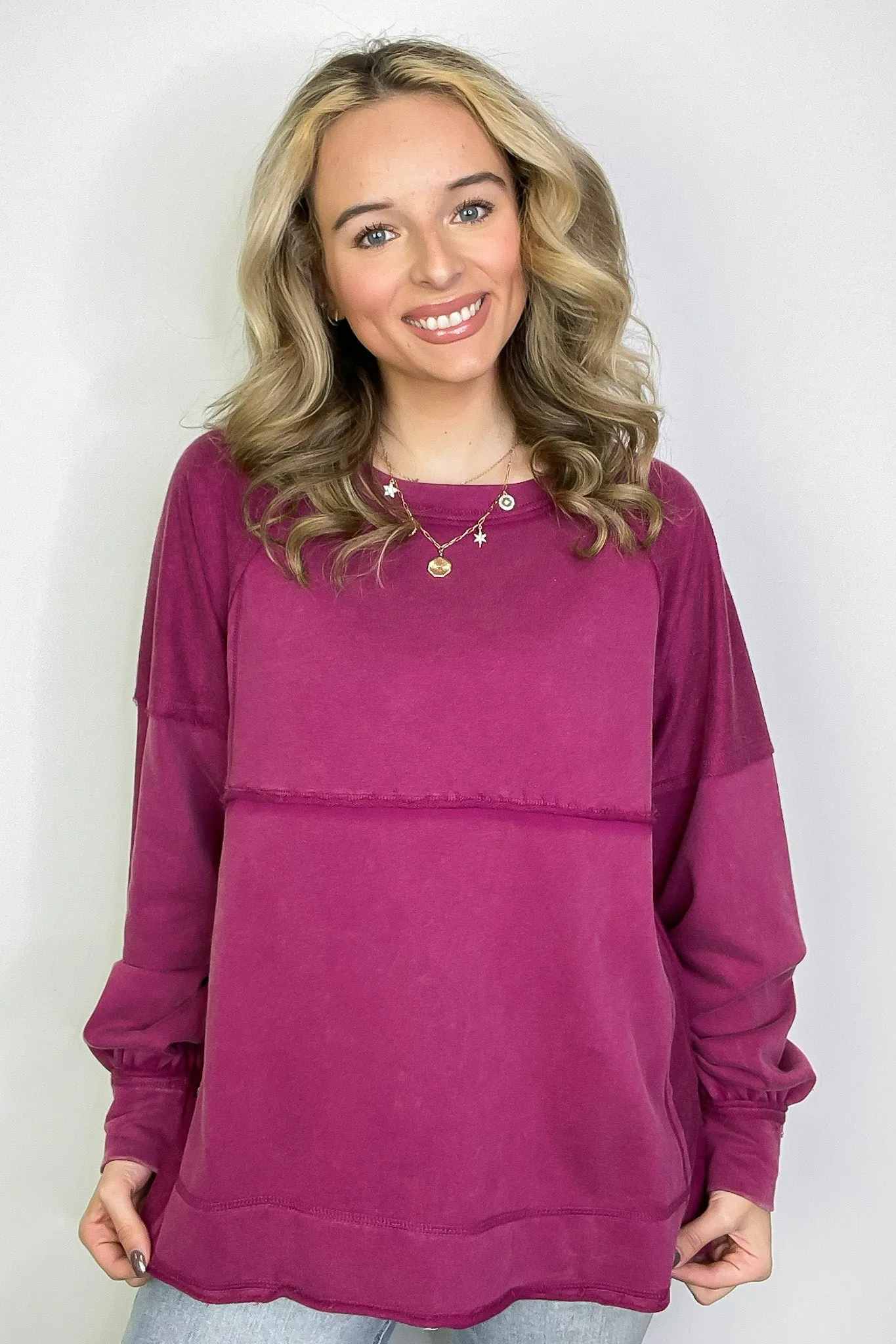 Melissa Mineral Wash Relaxed Fit Pullover