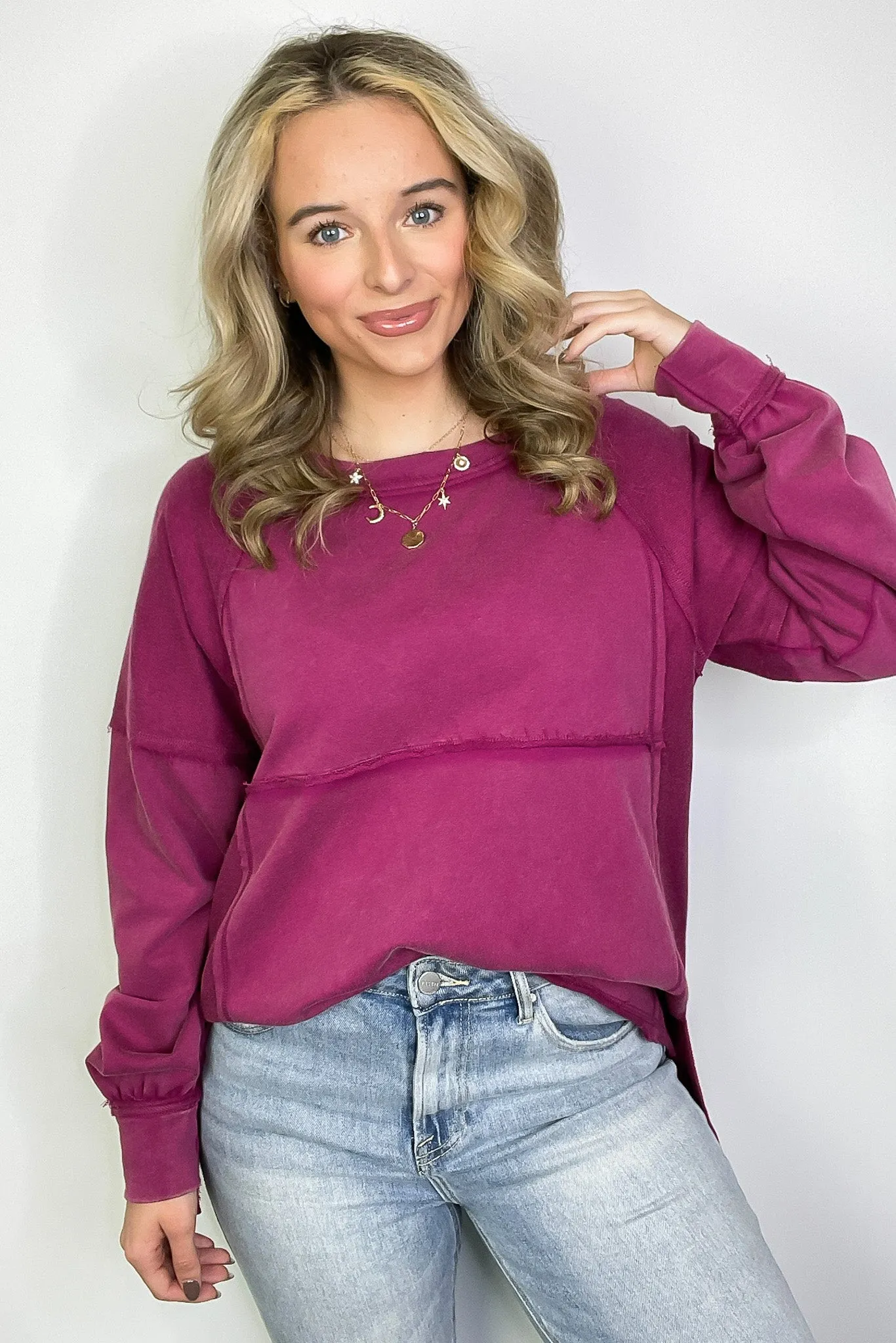 Melissa Mineral Wash Relaxed Fit Pullover