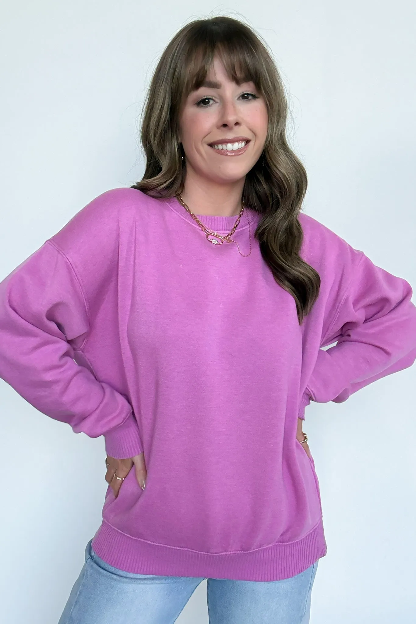 Mellow Mode Acid Wash Relaxed Sweatshirt - BACK IN STOCK