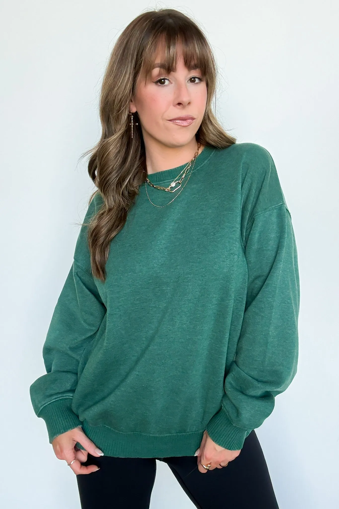 Mellow Mode Acid Wash Relaxed Sweatshirt - BACK IN STOCK