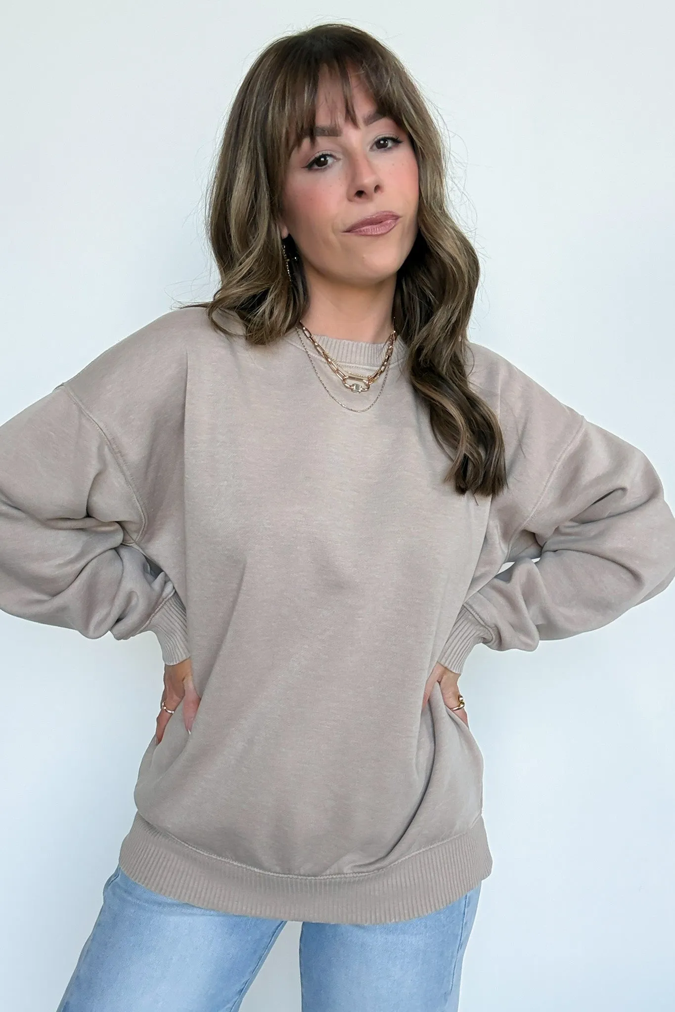 Mellow Mode Acid Wash Relaxed Sweatshirt - BACK IN STOCK