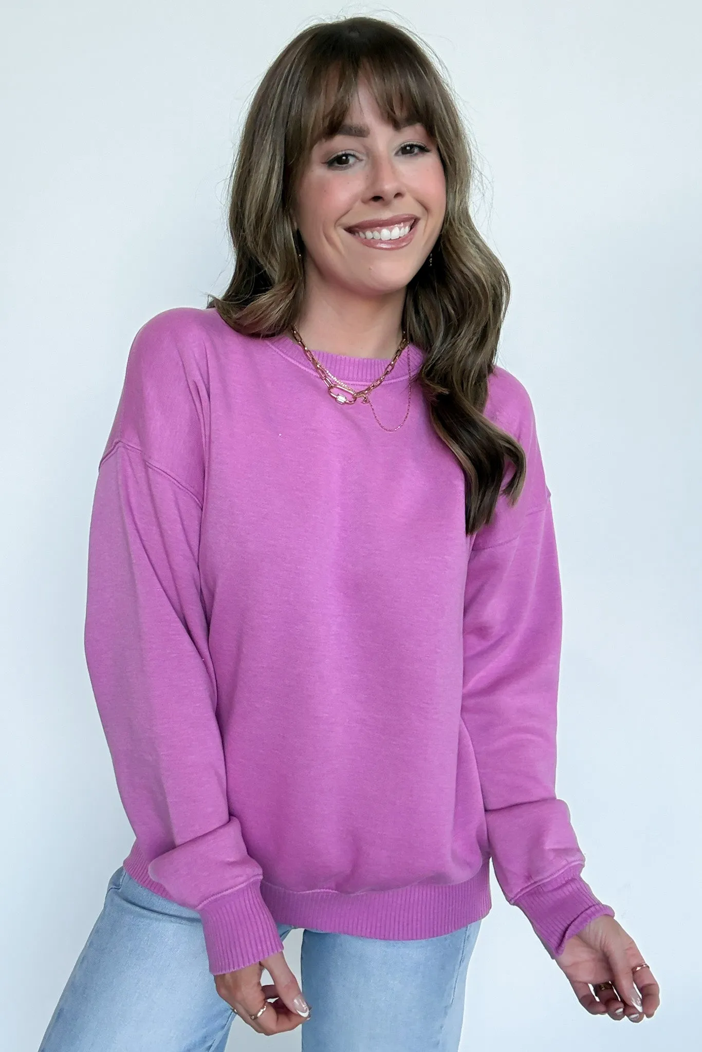 Mellow Mode Acid Wash Relaxed Sweatshirt - BACK IN STOCK