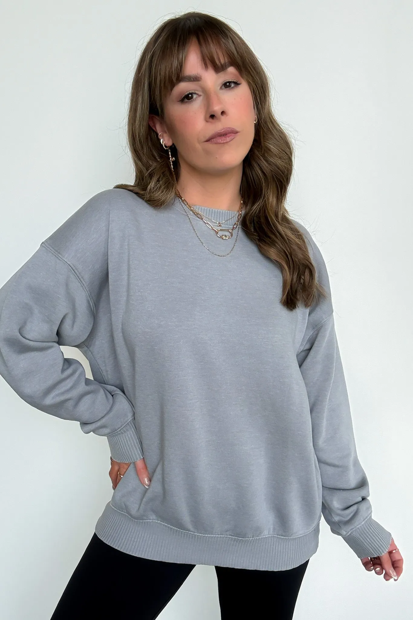 Mellow Mode Acid Wash Relaxed Sweatshirt - BACK IN STOCK