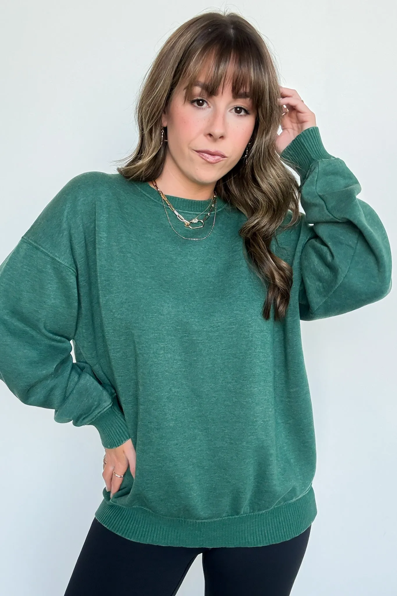 Mellow Mode Acid Wash Relaxed Sweatshirt - BACK IN STOCK