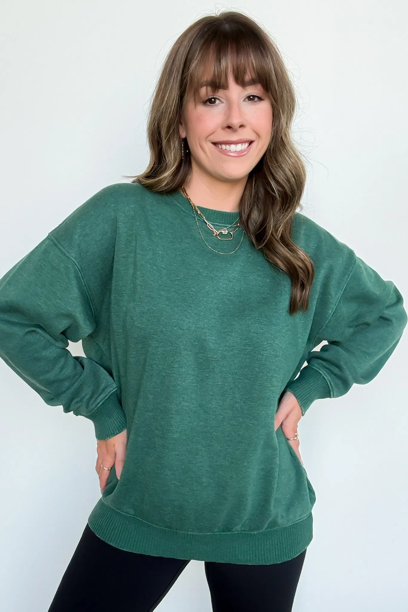 Mellow Mode Acid Wash Relaxed Sweatshirt - BACK IN STOCK