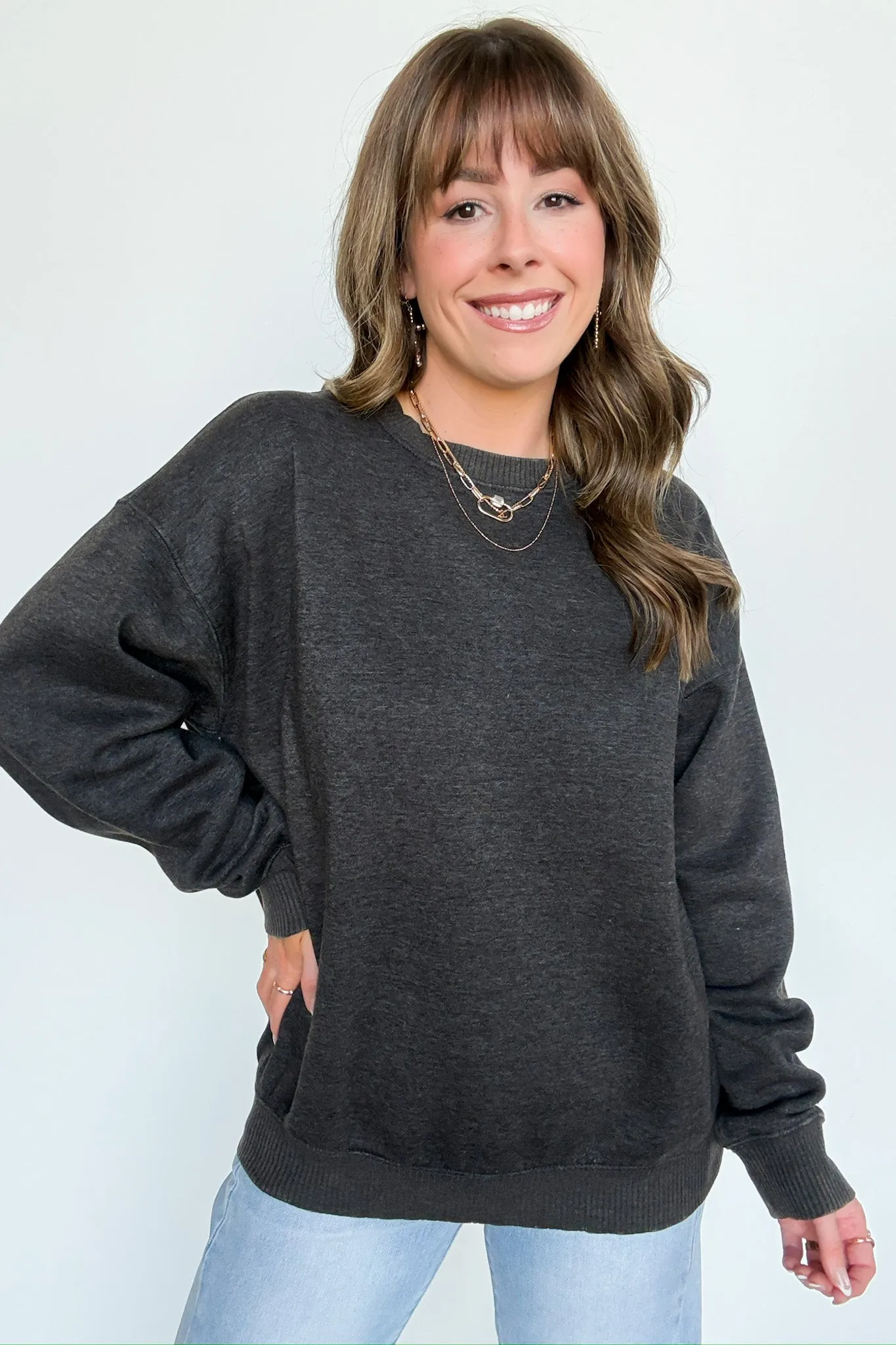 Mellow Mode Acid Wash Relaxed Sweatshirt - BACK IN STOCK