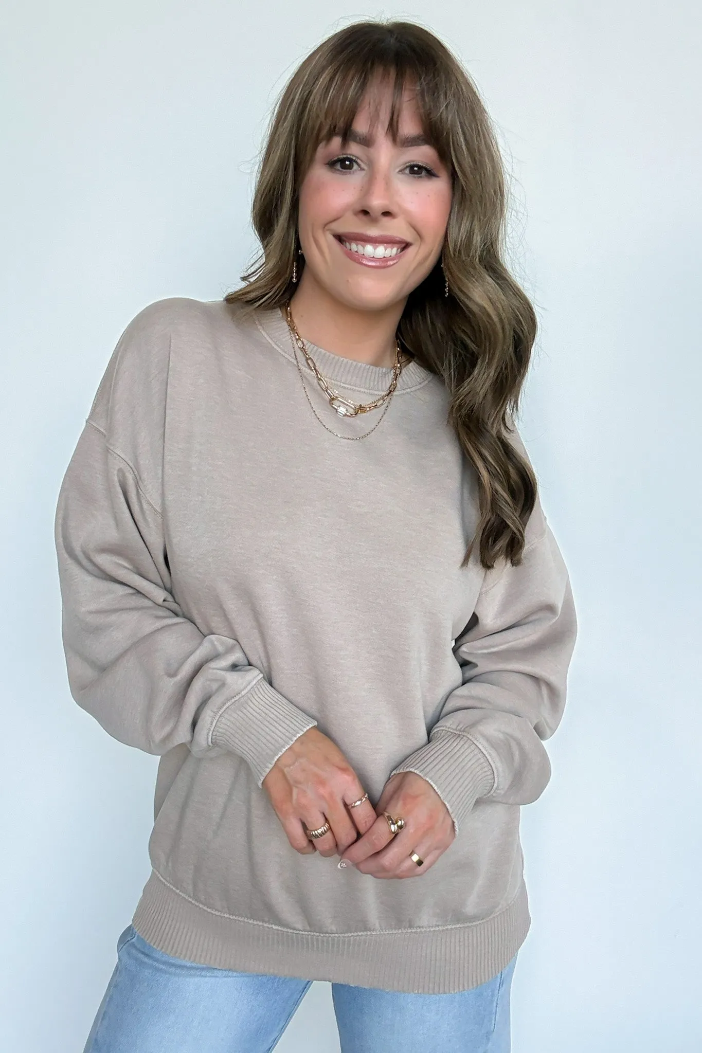 Mellow Mode Acid Wash Relaxed Sweatshirt - BACK IN STOCK