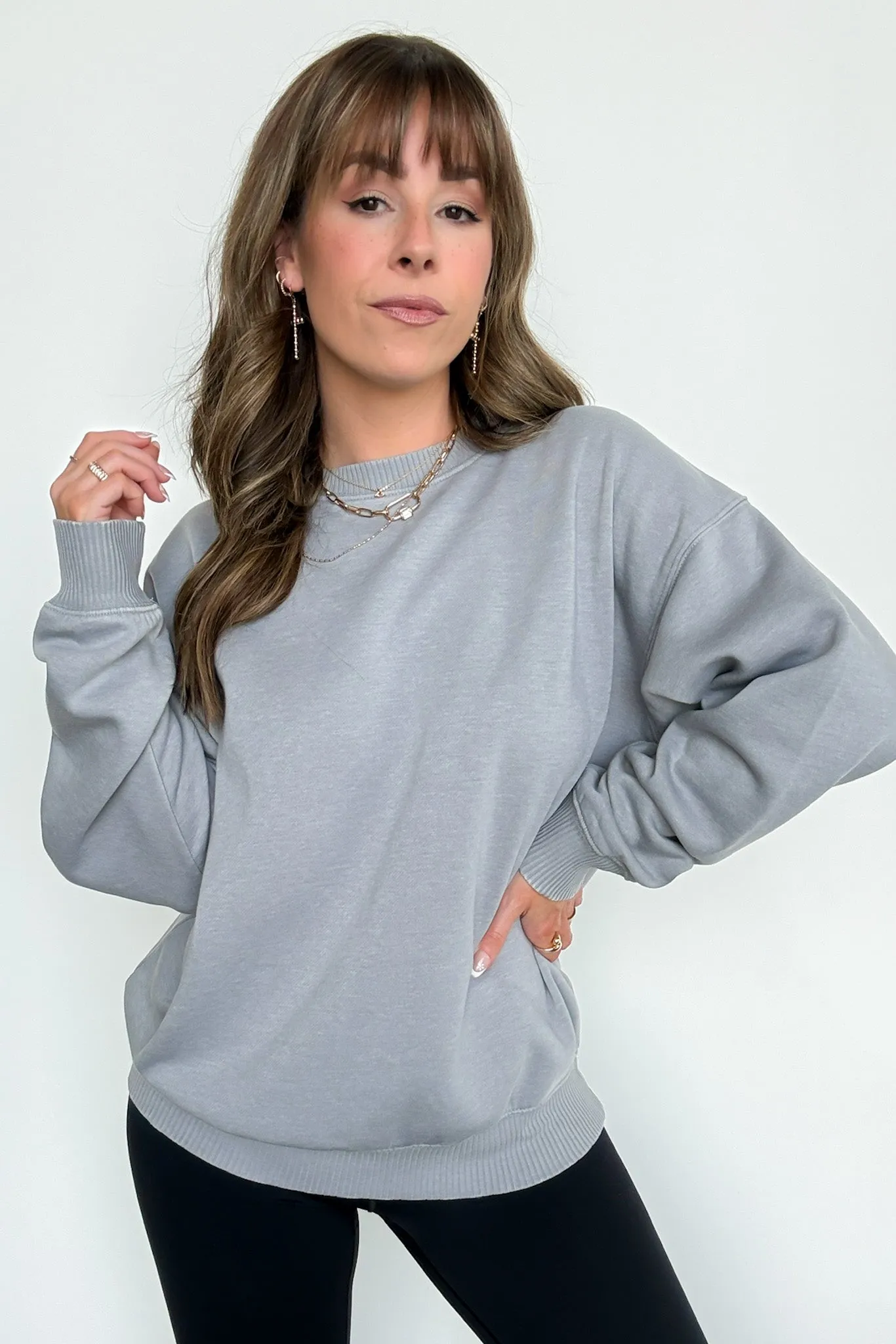 Mellow Mode Acid Wash Relaxed Sweatshirt - BACK IN STOCK