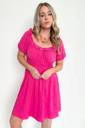 Meren Textured Ruffle Trim Dress - FINAL SALE