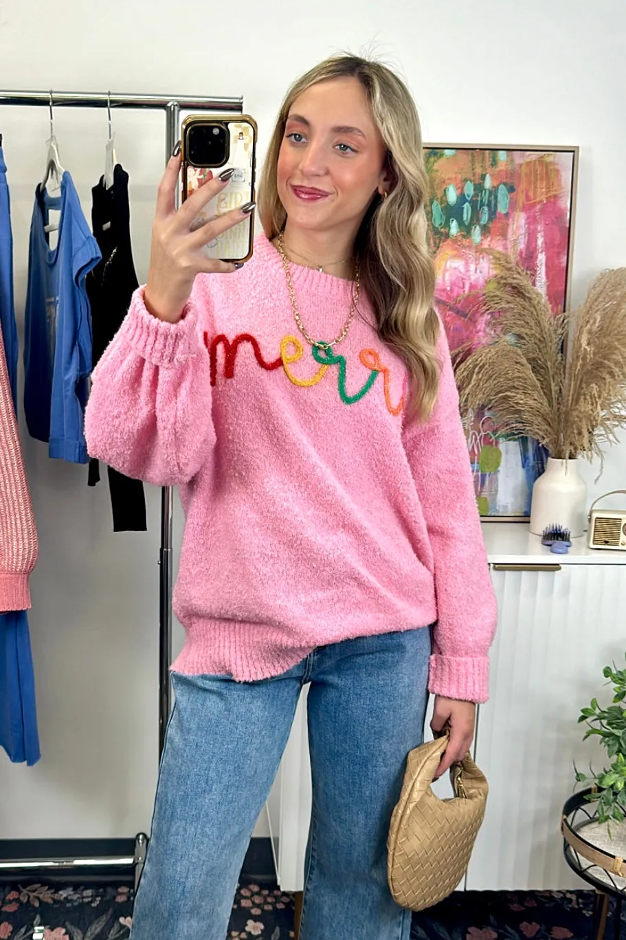 Merry Embroidred Knit Sweater - FINAL SALE