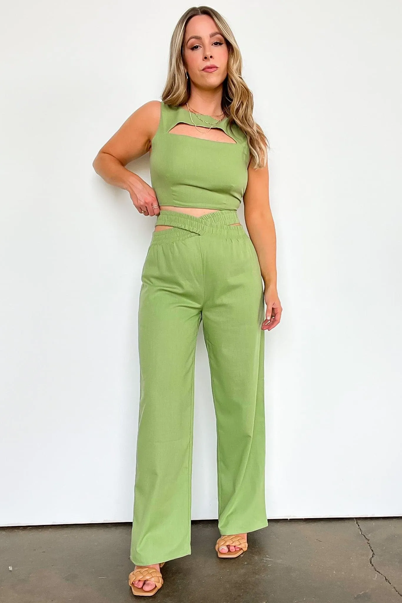 Miami Afternoons Cutout Crop Top - FINAL SALE