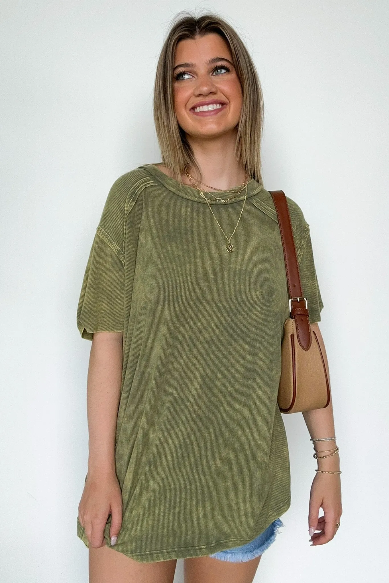 Mirissa Mineral Washed Boat Neck Top - BACK IN STOCK