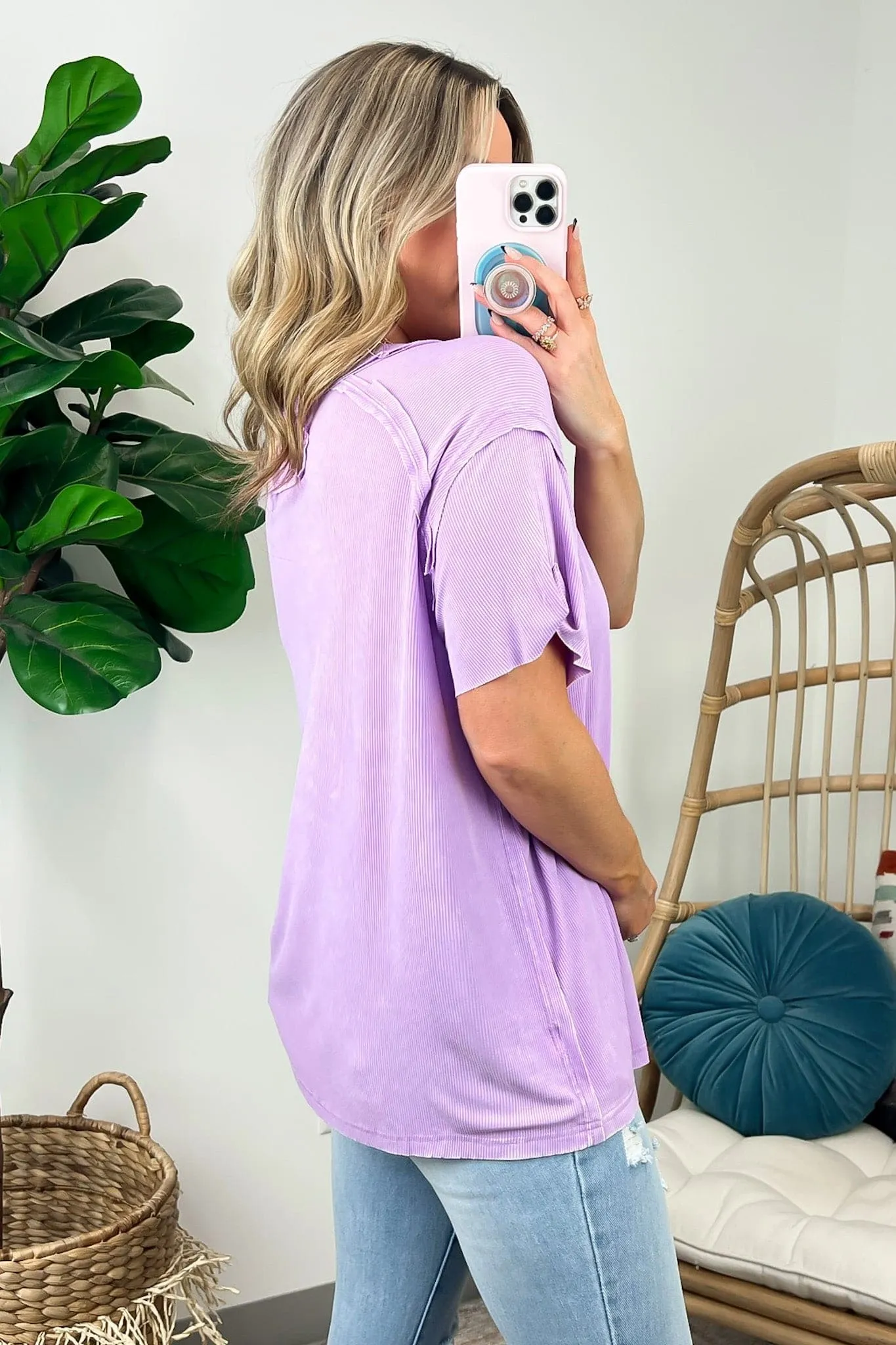 Mirissa Mineral Washed Boat Neck Top - BACK IN STOCK