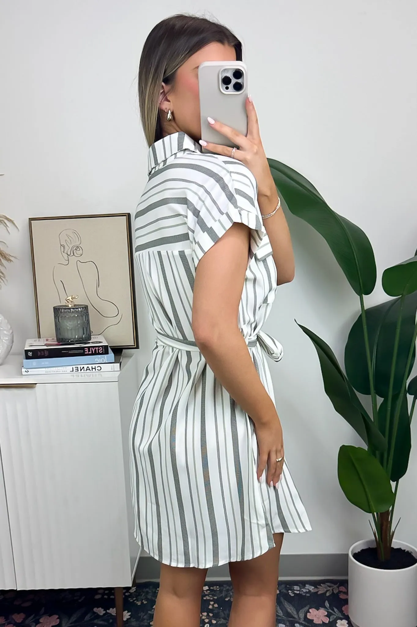 Mishelle Striped Belted Shirt Dress - FINAL SALE
