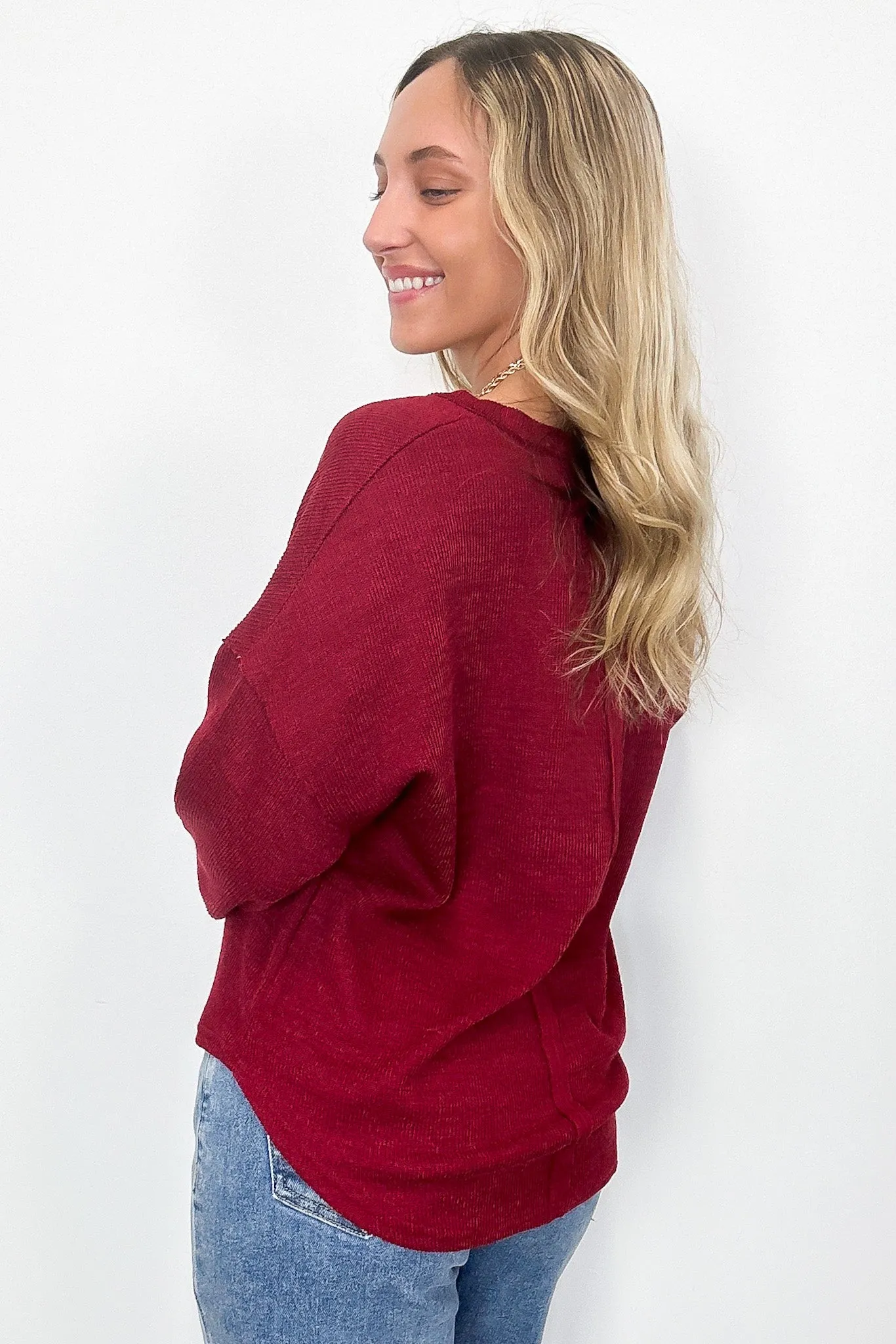 Modern Muse Notch V-Neck Top