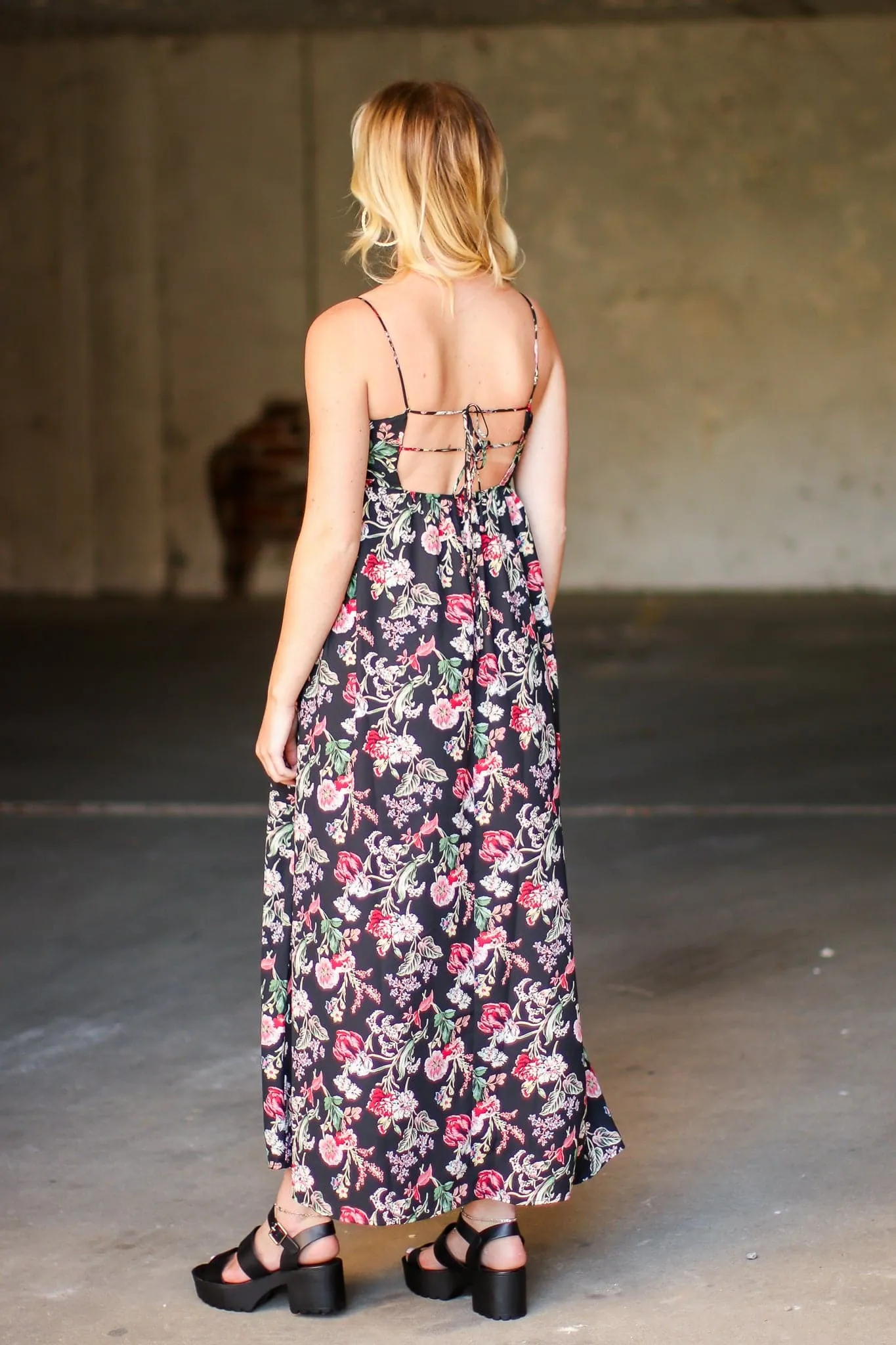 More to Adore Tie Back Floral Dress - FINAL SALE