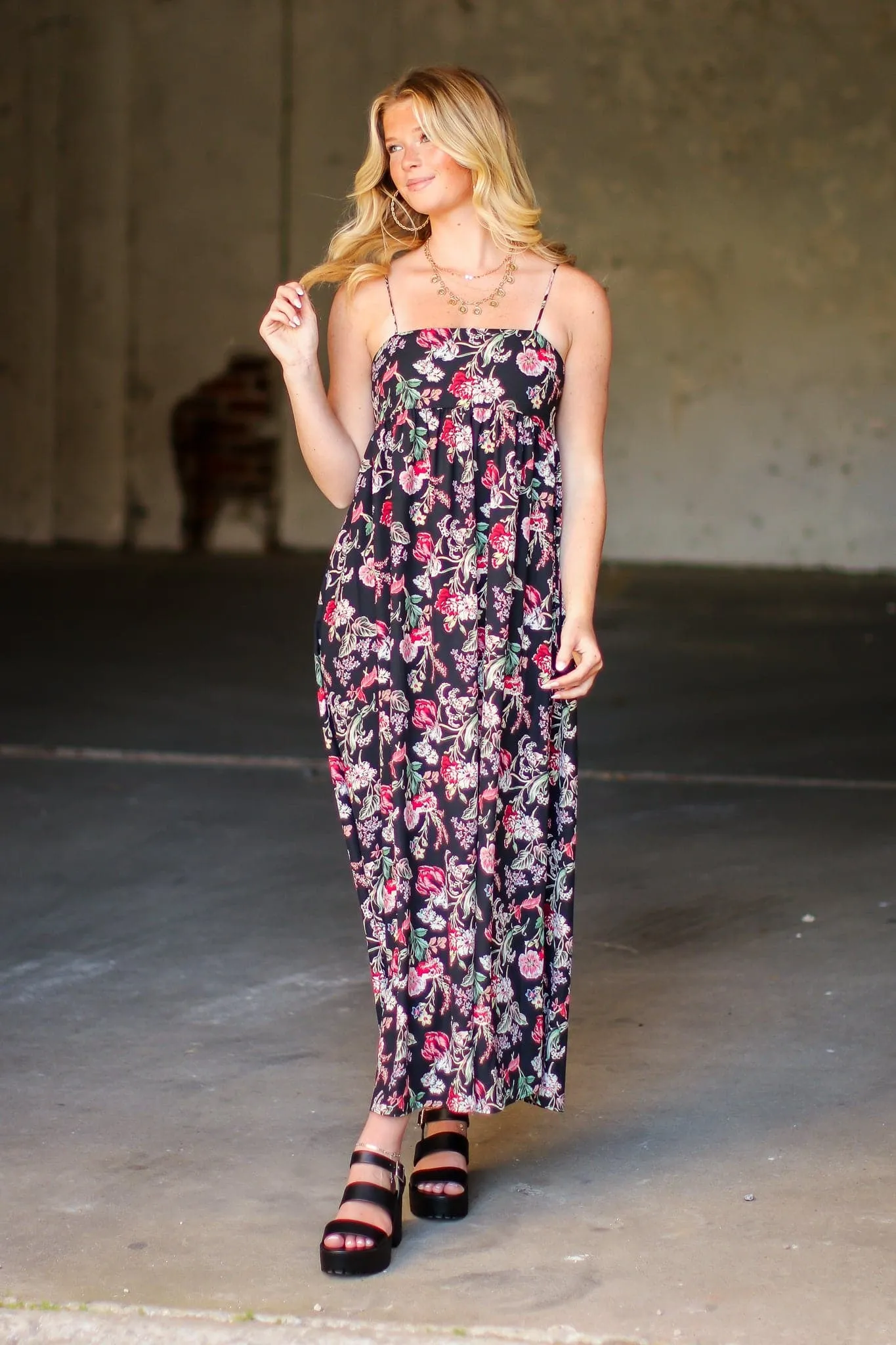 More to Adore Tie Back Floral Dress - FINAL SALE