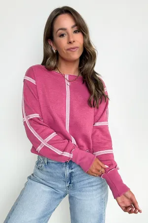 Movie Marathon Contrast Seam Pullover