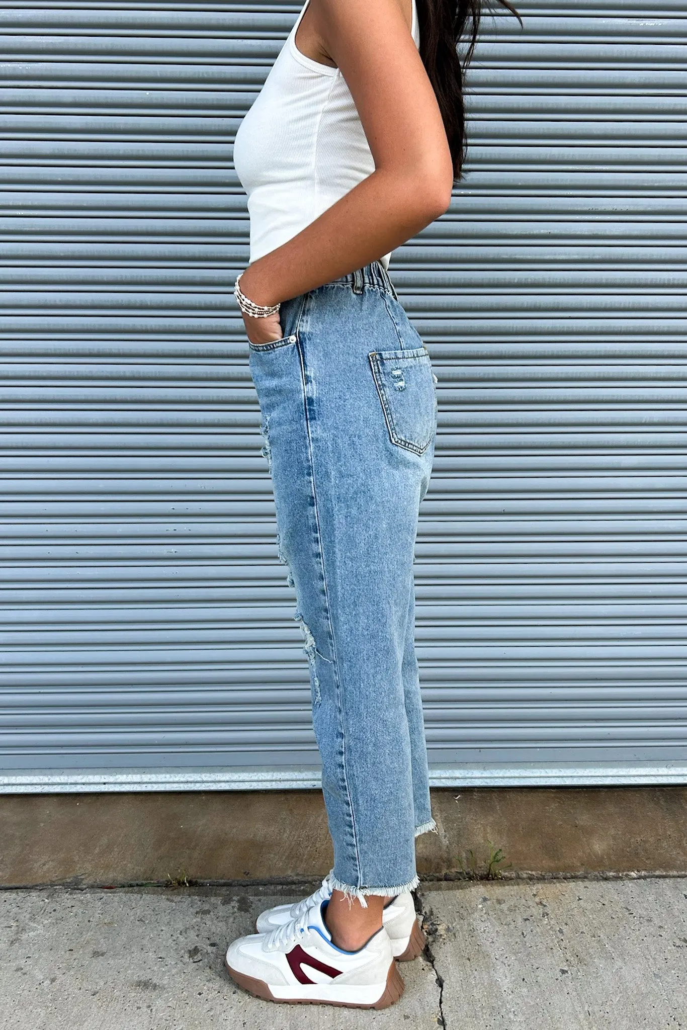Mykala Distressed Straight Leg Jeans - FINAL SALE