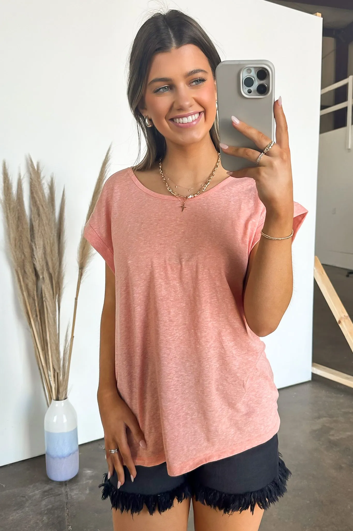 Nanori Twist Back Short Sleeve Top - FINAL SALE