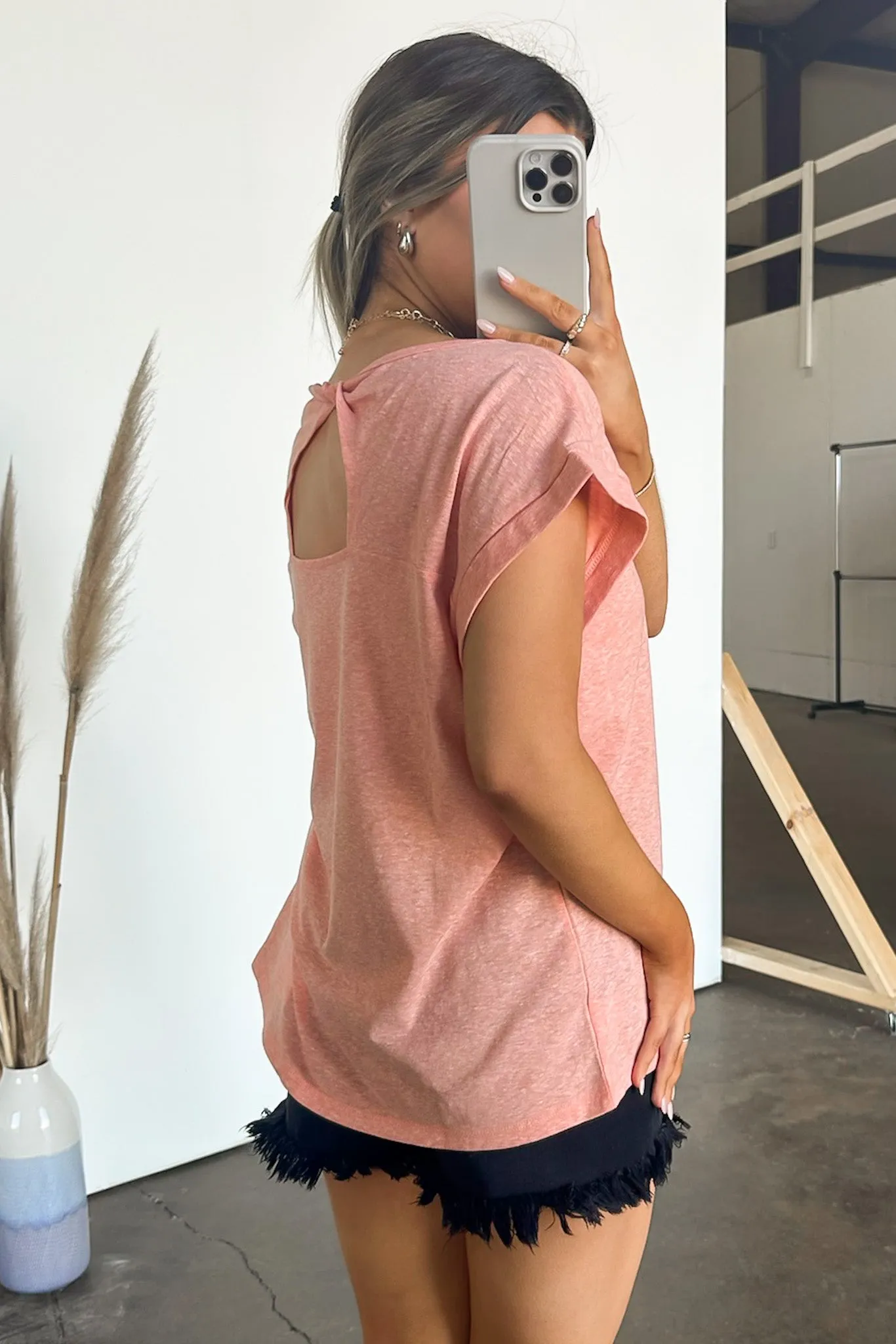 Nanori Twist Back Short Sleeve Top - FINAL SALE
