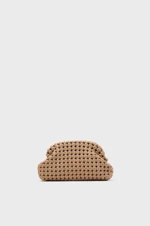 Natural Everly Handwoven Clutch