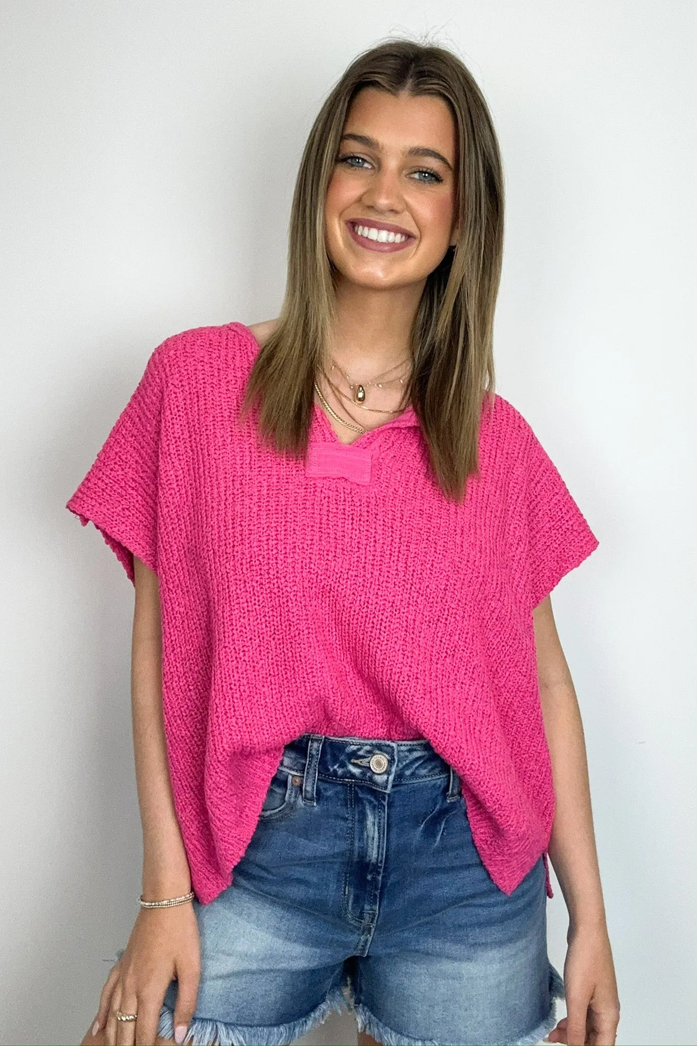 Necessary Charm V-Neck Side Slit Knit Top - BACK IN STOCK