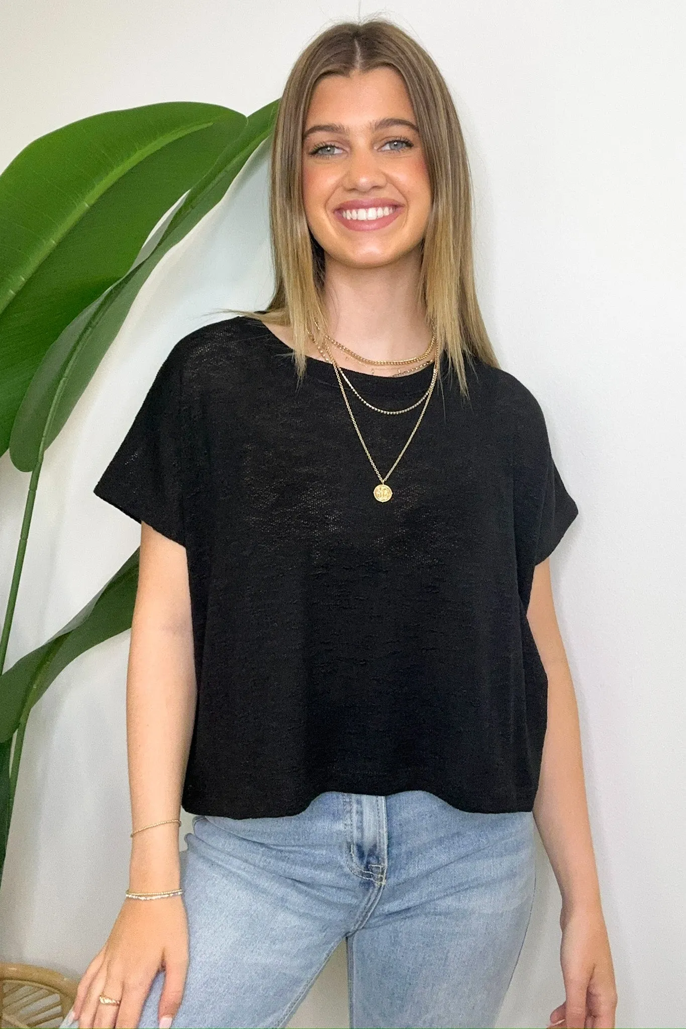 New Flow Short Sleeve Round Neck Top - BACK IN STOCK