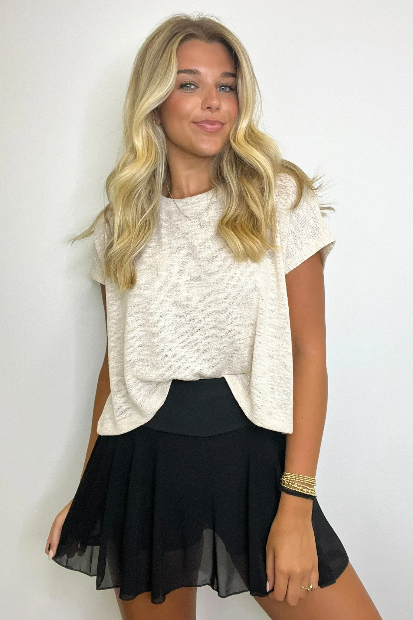 New Flow Short Sleeve Round Neck Top - BACK IN STOCK