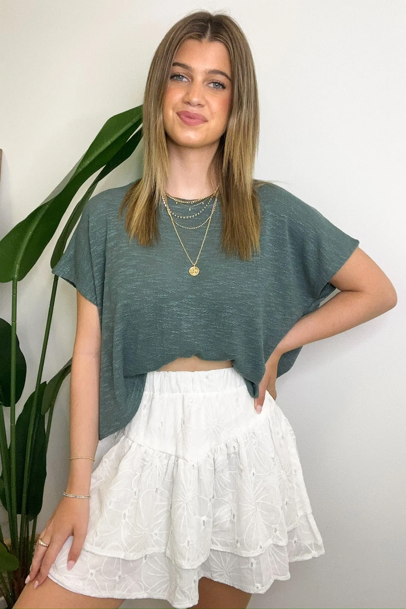New Flow Short Sleeve Round Neck Top - BACK IN STOCK