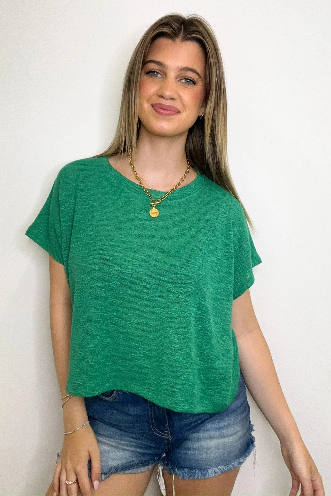 New Flow Short Sleeve Round Neck Top - BACK IN STOCK